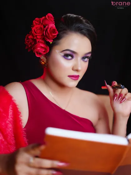 This look is perfect for a themed party or a creative photoshoot, showcasing the student's artistic flair.