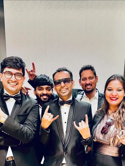 A happy band photo after a successful corporate gig at JW Marriott. We love what we do.