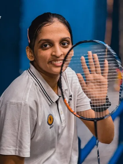 Summer camp is a time for hard work and fun. A candid shot of one of our players enjoying a moment during the camp.