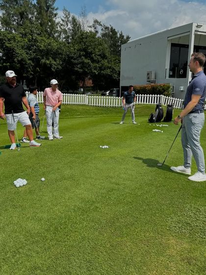 A putting clinic at the All Thailand Golf Center. My coaches learn drills and techniques that they can immediately implement with our players.