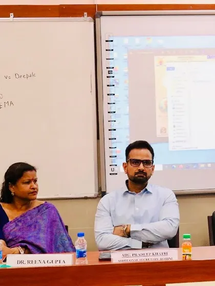 On the panel during a discussion at a law school. I believe in creating forums where students can ask questions and receive practical guidance on their legal careers.