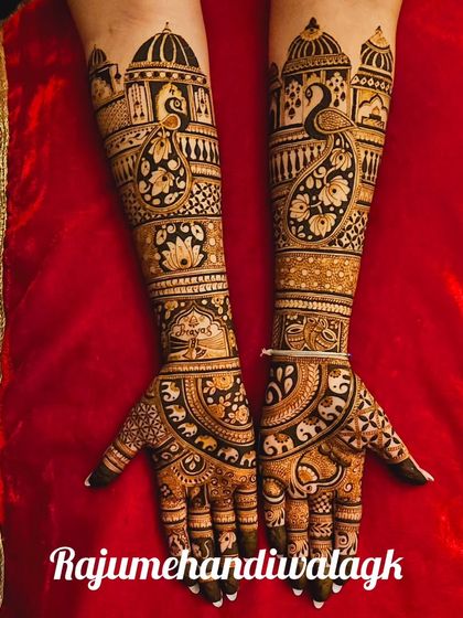 Raju Mehendi - Bridal Mehendi Royal Motifs: Palaces, Peacocks & Elephants photo 69