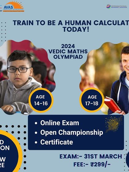 We challenge students to become human calculators in our 2024 Vedic Maths Olympiad. This online open championship is an opportunity for teenagers to test their skills and earn a certificate of achievement.