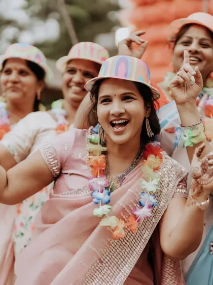 The real party happens when the whole family comes together. This photo captures the fun and festive energy of a family celebration, showing the pure joy and laughter shared between loved ones.