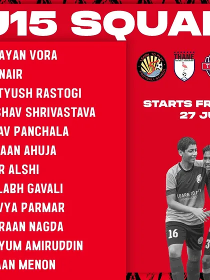 The first part of our U15 squad announcement for the 2024 Thane Youth League season.