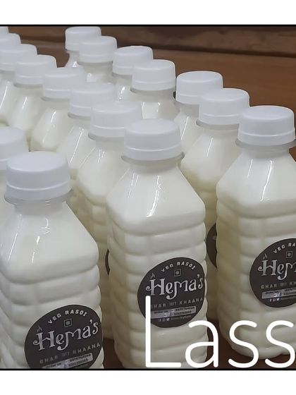 My homemade Lassi, thick, creamy, and refreshing. It's the perfect drink to cool down with, especially when paired with a spicy meal like Misal Pav.