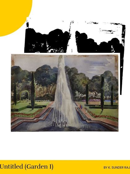 This untitled garden scene by K. Sunder Raj, a Mysore court artist, showcases the refined watercolour techniques that are a new addition to our exhibition.