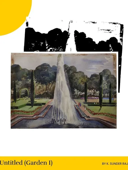 This untitled garden scene by K. Sunder Raj, a Mysore court artist, showcases the refined watercolour techniques that are a new addition to our exhibition.