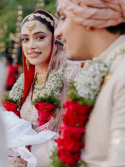 It's these quiet, in-between moments that hit different. The bride sharing a look during her home wedding in Ooty, surrounded by love. This is the emotion I live to capture.