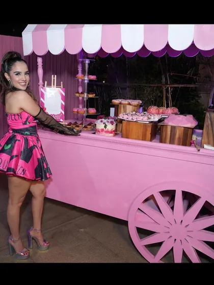 I absolutely love bringing a theme to life. For this Barbie-themed bachelorette, we went all out with a pink dessert cart featuring custom cakes, donuts, and cupcakes. If you have a dream theme, I can make it happen.
