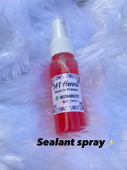 Protect your beautiful henna art with my Aftercare Sealant Spray. A quick spritz over your dried design helps lock in moisture, prevent smudging, and deepen the color for a more vibrant, long-lasting stain.