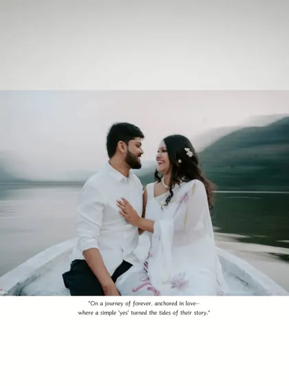 "On a journey of forever, anchored in love." We often add subtle, elegant text to our images to enhance the storytelling, turning a beautiful photo into a cherished memory.
