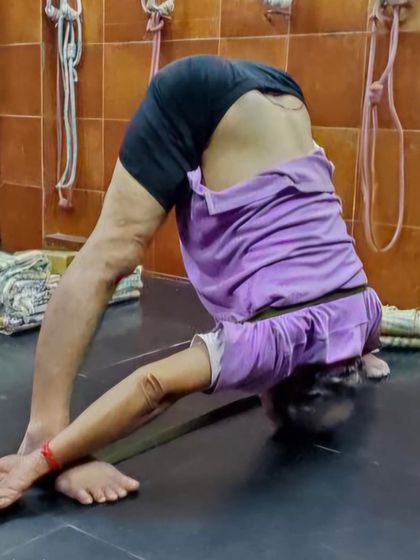 Additional images from my personal practice and teaching sessions, demonstrating a wide variety of asanas and the use of props. Each photo shows a moment of exploration in the journey of yoga.