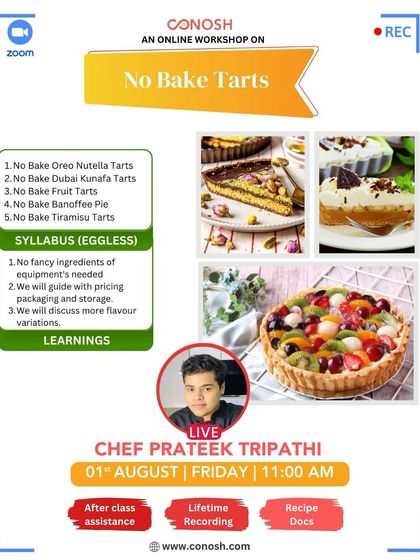 Conosh - Online Culinary Workshops Cheesecakes, Tarts & Tub Desserts photo 5