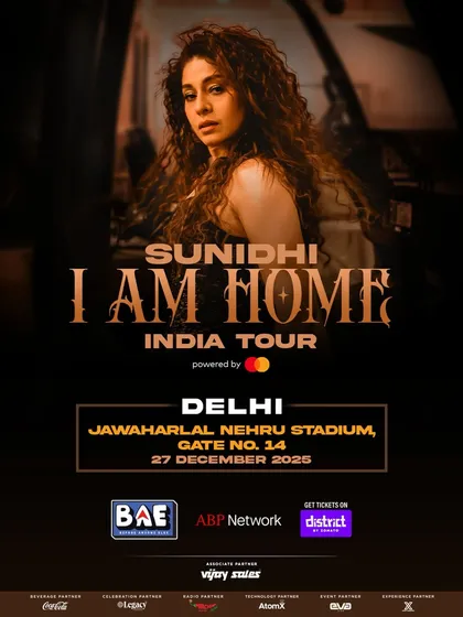 The official poster for the Delhi show at Jawaharlal Nehru Stadium.