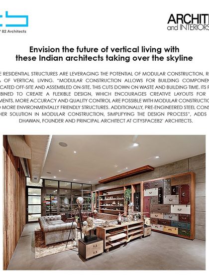 Our founder was featured in Architect and Interiors India, discussing the future of vertical living and the transformative role of modular construction in high-rise residential structures.