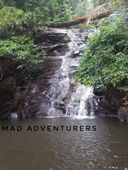 A secluded waterfall in the Kasargod district, a perfect spot to cool off during our Ranipuram trek.