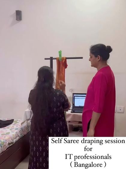 Shikha Agarwal - Personal Saree Draping Classes My Bangalore Studio Sessions photo 35
