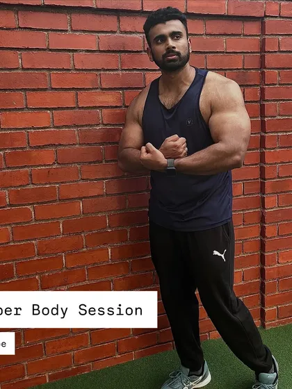 This is a snapshot of my upper body session. I believe in focusing on the basics and training with intensity.