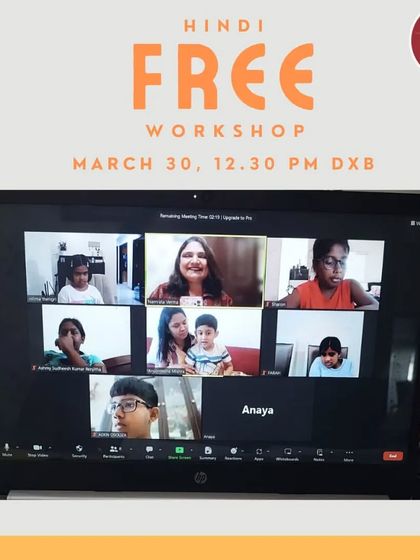 A snapshot from our successful free Hindi workshop! Our teacher Namrata did an amazing job, and we were so happy to see all the engaged students. We often repeat workshops for those who miss out.