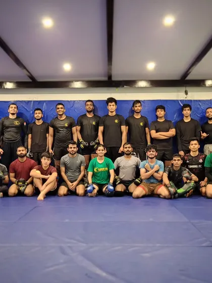 Coach Rahul teaching a class on how to draw reactions from an opponent. This is high-level fight strategy, learning to create openings that didn't exist before. This is what we mean by Fight IQ.