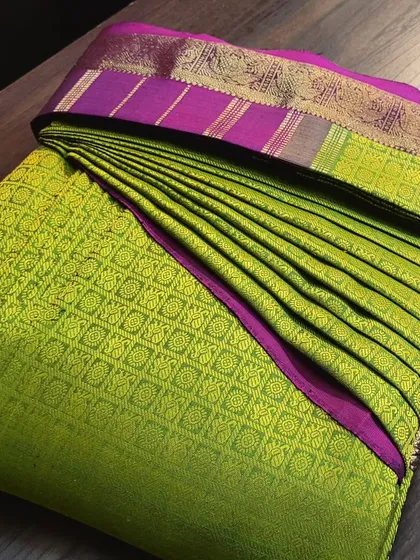 A close-up of the neat box fold achieved by my student. This is a valuable skill for personal use or as a professional service.