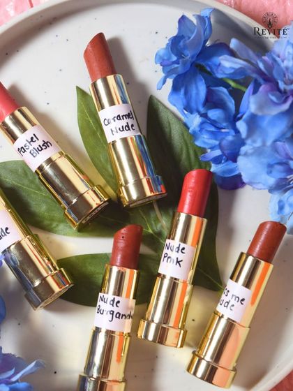 This isn't just color, it's a vibe. Here is a selection of my organic certified lipstick shades, from Caramel Nude to Nude Pink, all created without nasties to give you pure confidence.