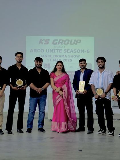 My team and I being recognized on stage for our work at the ARCO Unite dance and drama show. We take pride in delivering award-winning performances for our clients.