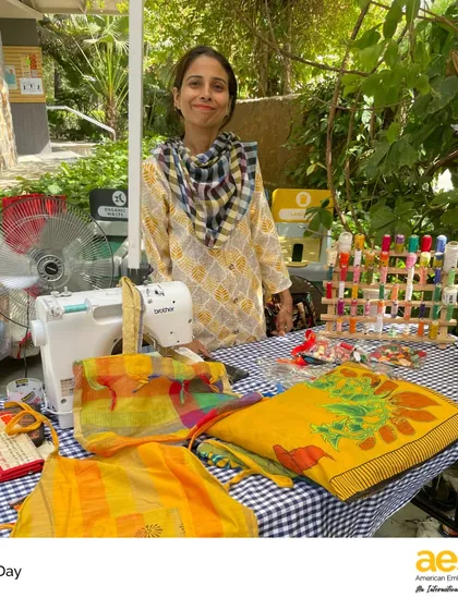 For Earth Day, our community focused on the theme "Our Power, Our Planet." We hosted a T-shirt swap, brought in local cobblers and tailors to promote repair over replacement, and shared potted plants to encourage greening Delhi.