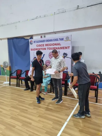 Zehn receiving his certificate and medal at the CISCE Regional Tournament ceremony. This was a major step on his journey to competing at the national level.