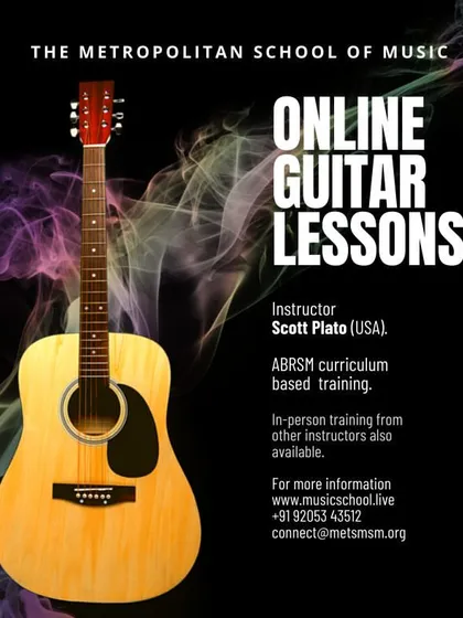 We offer online guitar lessons with international instructors like Scott Plato from the USA. This allows students to access ABRSM curriculum-based training from anywhere in the world.