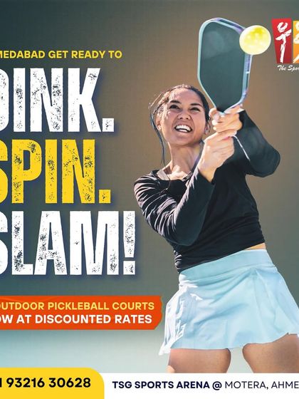 Ahmedabad, get ready to dink, spin, and slam. Our four new outdoor pickleball courts in Motera are now open at discounted rates.