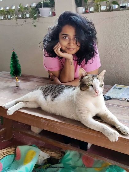 This is Silky, the soul of our studio. He greeted me at the gate the first day I saw this space, and it has been his home ever since. He brings so much life and calm to our little corner of the world.