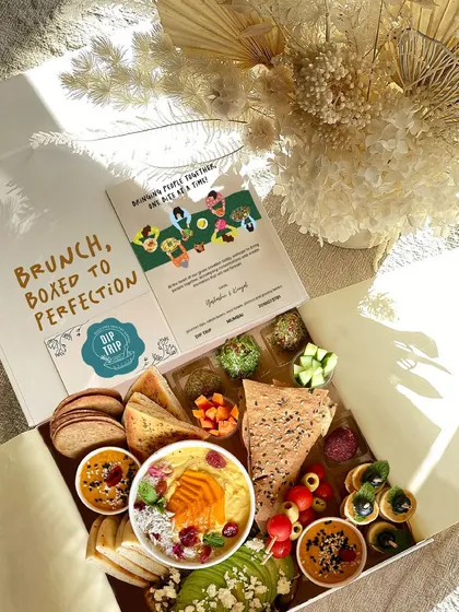 I believe brunch should feel like a luxurious treat, even at home. My brunch box is curated to be the perfect weekend indulgence, filled with everything from sourdough toast and dips to fresh fruit skewers and a creamy mango yogurt bowl. It’s the ideal surprise for someone special or for yourself.