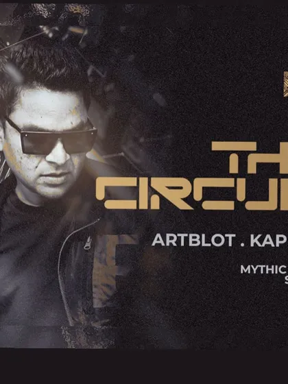 The flyer for "The Circuit" at Raahi, one of my favorite venues. I played alongside my boy Kaprrio for a night of pure melodic techno.
