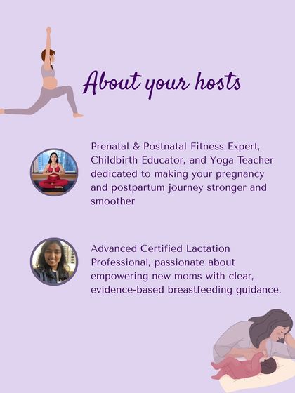 I also host free online sessions with other experts, like this one on prenatal yoga and breastfeeding basics, to build a supportive community for moms.