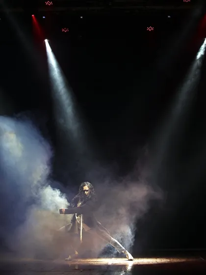 For me, the stage is a sacred space. This is where I perform my solo Flamenco, stripped down to its raw essence of footwork, emotion, and the elusive spirit of duende.
