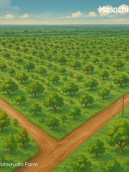 We asked an AI to imagine our Abhivrudhi farm in the style of Studio Ghibli, and the result was pure magic. It captures the serene, animated feeling of our landscapes perfectly.
