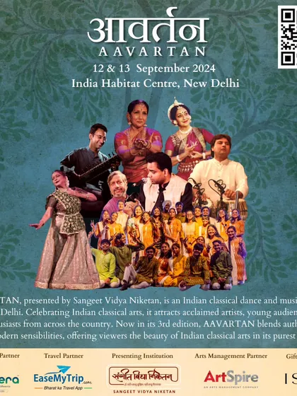 The main poster for the AAVARTAN festival, featuring all the artists.