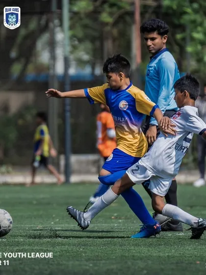 A tough tackle from our U11 player to win back possession during a league fixture.