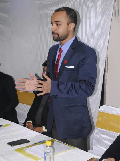 Leadership isn't just a title, it's about taking responsibility and driving change. Here I am addressing my fellow members at the WAKO Delhi Kickboxing Association AGM, discussing strategies to elevate our sport.