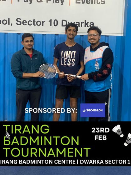 A player receiving his award. These sponsored events attract a high level of competition.