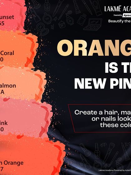 Orange is the new pink. This color palette inspiration helps my students master color theory and create stunning, on-trend makeup looks without the guesswork.