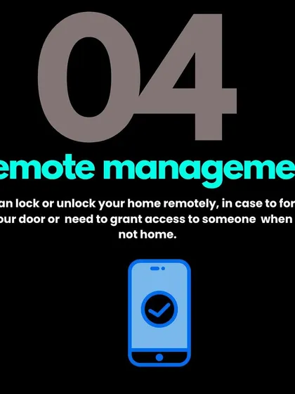 Remote management is a game-changer. If you forget to lock the door or need to let someone in while you're out, you can do it instantly from your phone. No more stress.