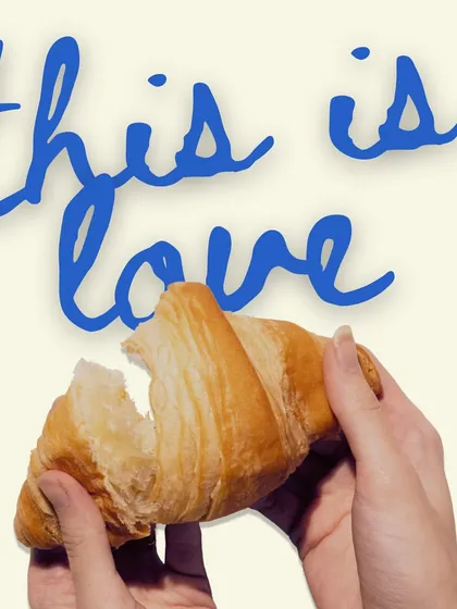 This is love in the form of a croissant. A simple, pure butter croissant, torn open to reveal the airy, layered interior. It’s my definition of buttery bliss.