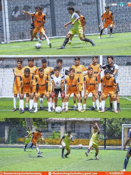 Our U17 warriors in their orange armour. This collage shows them in action during a tournament in Goa.