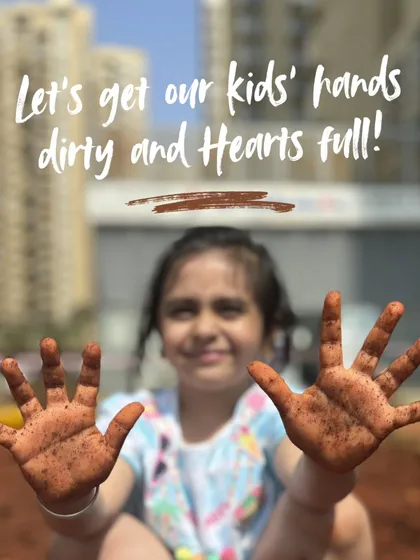There is no better learning tool than nature itself. I love organizing activities where kids can get their hands dirty, learn about soil and seeds, and feel a sense of accomplishment. This young gardener is proudly showing off her hard work.