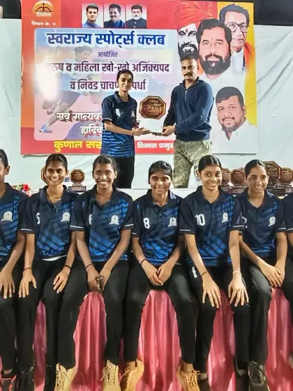 Our women's team, the title holders at the Mumbai-Suburban District Championship 2025.