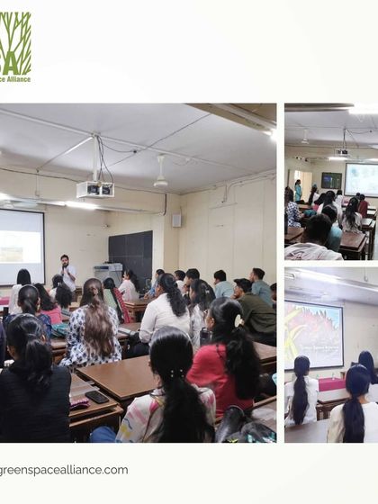 An interactive session with students at the Naralkar Institute. We believe in inspiring and collaborating with future professionals by introducing them to our work and discussing landscape job opportunities.