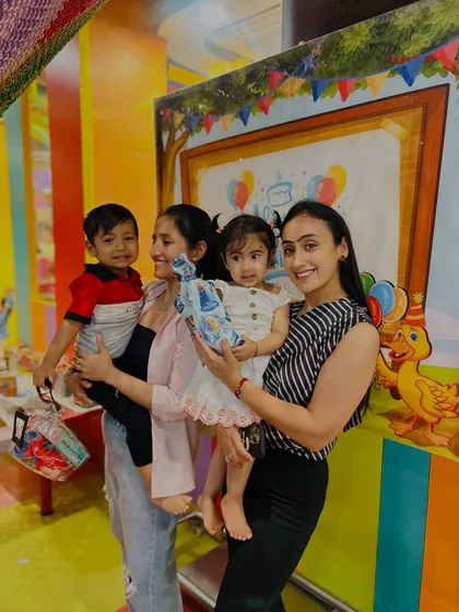 Another lovely group photo capturing the fun of our in-class birthday parties.
